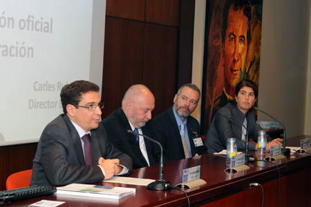 De izquierda a derecha, Carles Rubio, director de la EUSS; Michael Bryant, presidente de PI USA; Ignacio lvarez...