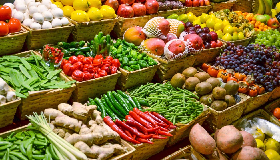 Frutas y hortalizas lideran la cuota de mercado de alimentos frescos en trminos de volumen