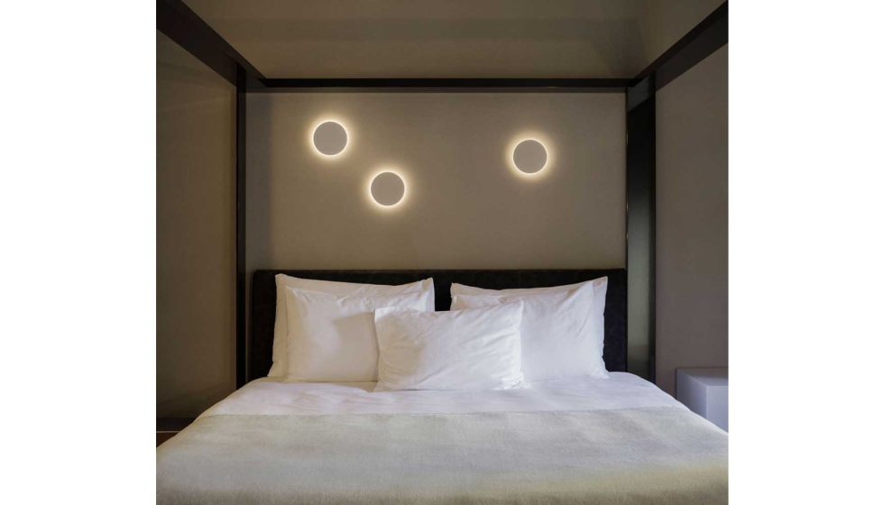 Dormitorio con luz de la coleccin Dots