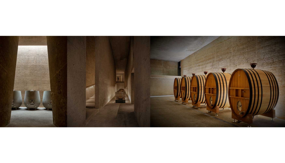 El Templo es el espacio ms mgico de la bodega, dedicado a la elaboracin de vinos experimentales