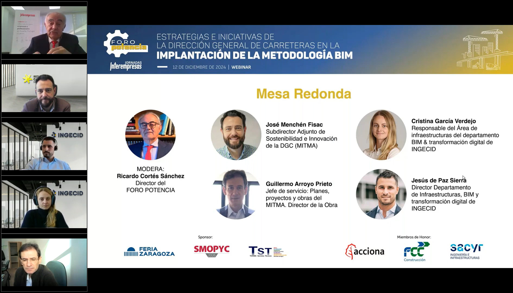 Webinar del Foro Potencia 'Estrategias e iniciativas de la Direccin General de Carreteras en la implantacin de la metodologa BIM'...