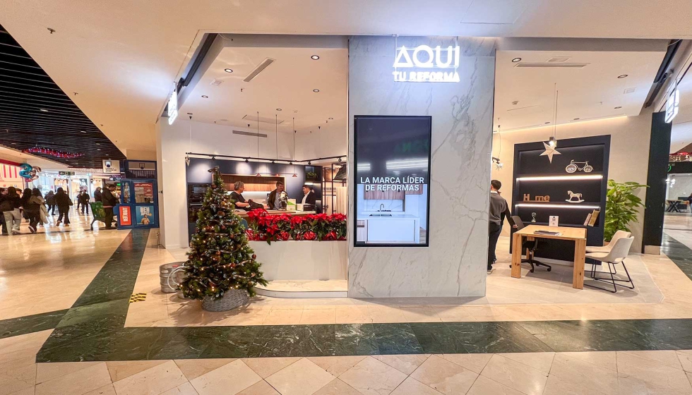 En la foto, imagen de la primera tienda de Aqu tu Reforma en un centro comercial en Catalunya, en nec Blau