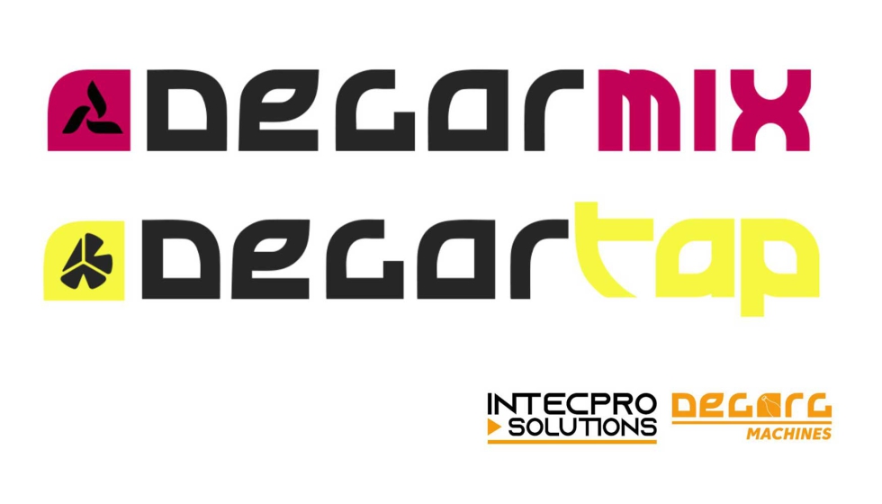 Los logotipos de las nuevas mquinas presentadas por Intecpro & Solutions