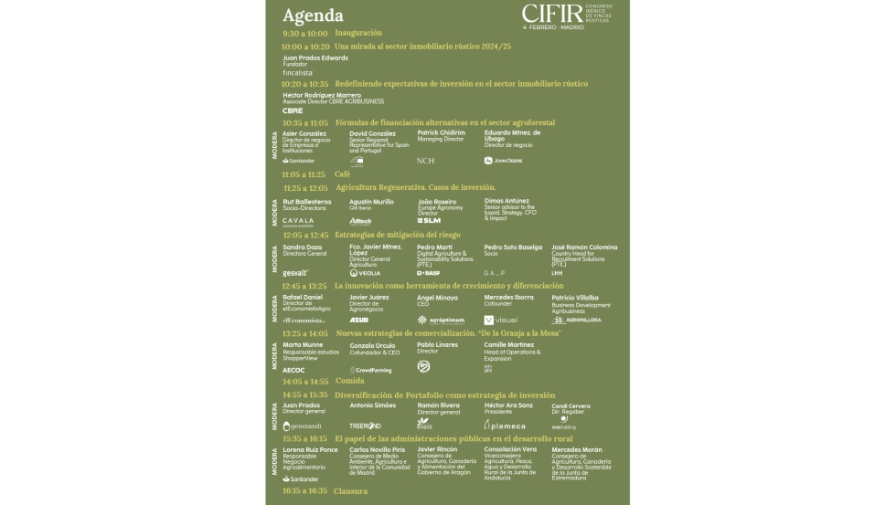 CIFIR 2025 tendr� lugar el 4 de febrero en la sede del Banco Santander (c/ Juan Ignacio Luca de Tena, 11, Madrid)