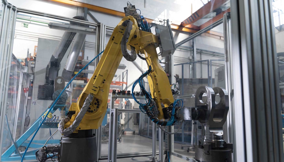 Robot en rea de fabricacin de la fbrica de Madrid