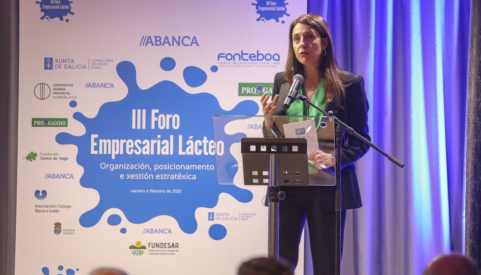 Mara Jos Gmez, conselleira de Medio Rural de la Xunta de Galicia, en la apertura del III Foro Empresarial Lcteo