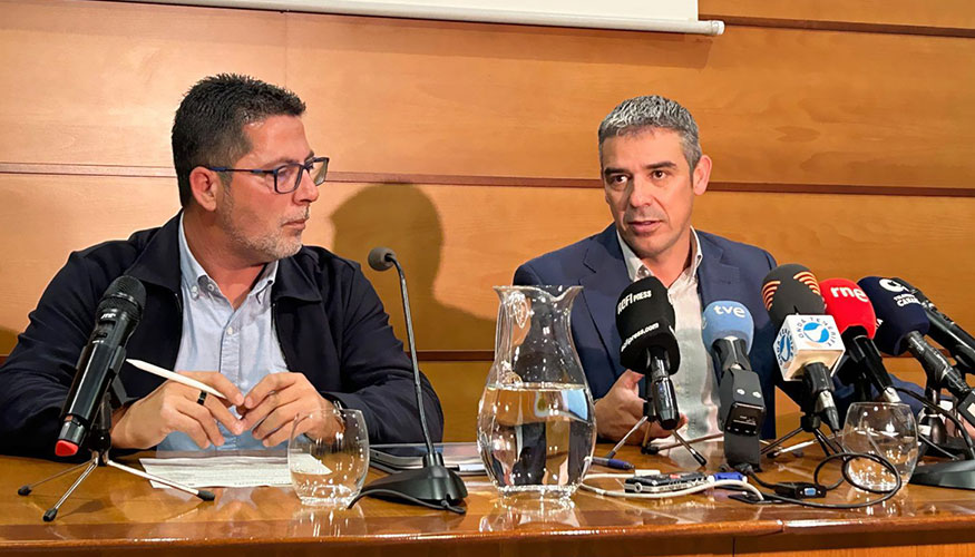 Andrs Matoso, director general de Ganadera del Gobierno de Canarias, y Narvay Quintero, consejero del rea