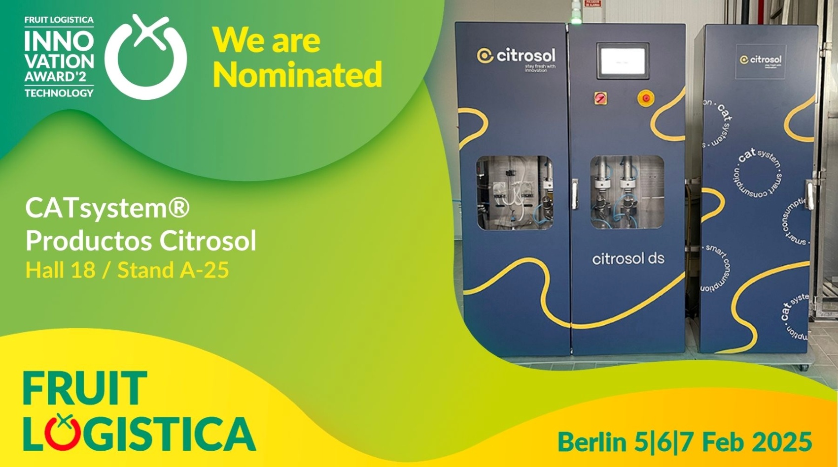A CATsystem  finalista do prmio Fruit Logistica Innovation Award Technology 2025