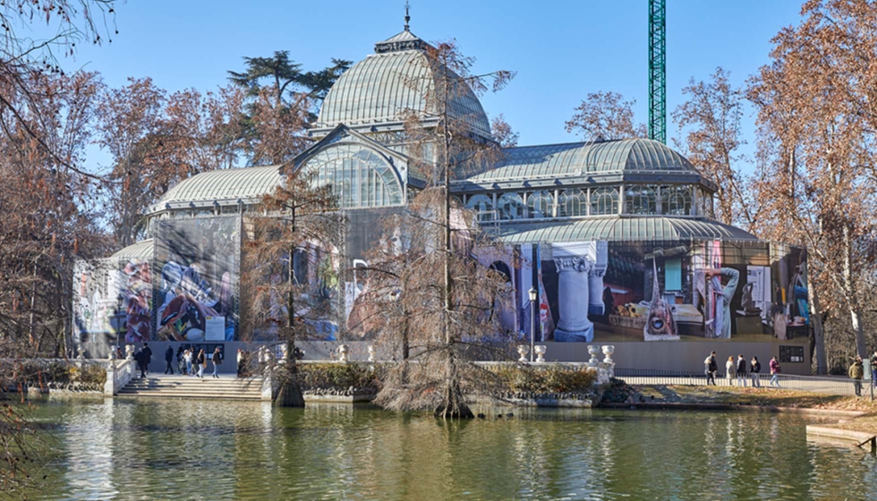 Miguel ngel Tornero, Gran Friso. Vista general de la intervencin en el Palacio de Cristal. Museo Reina Sofa, Madrid, 2025...