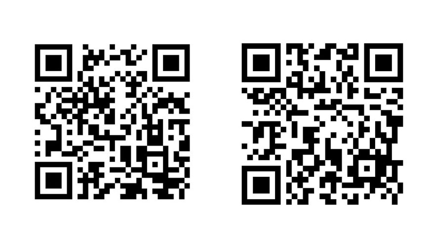 Imagen 4. Cdigo QR para acceder a la encuesta para veterinarios (izquierda) y ganaderos (derecha)