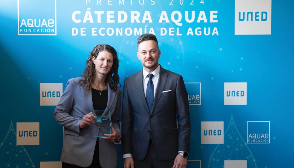 Julieta Del Pilar Marcn, ganadora del premio 2024 al Mejor Trabajo Fin de Master de la Ctedra de Economa del Agua...