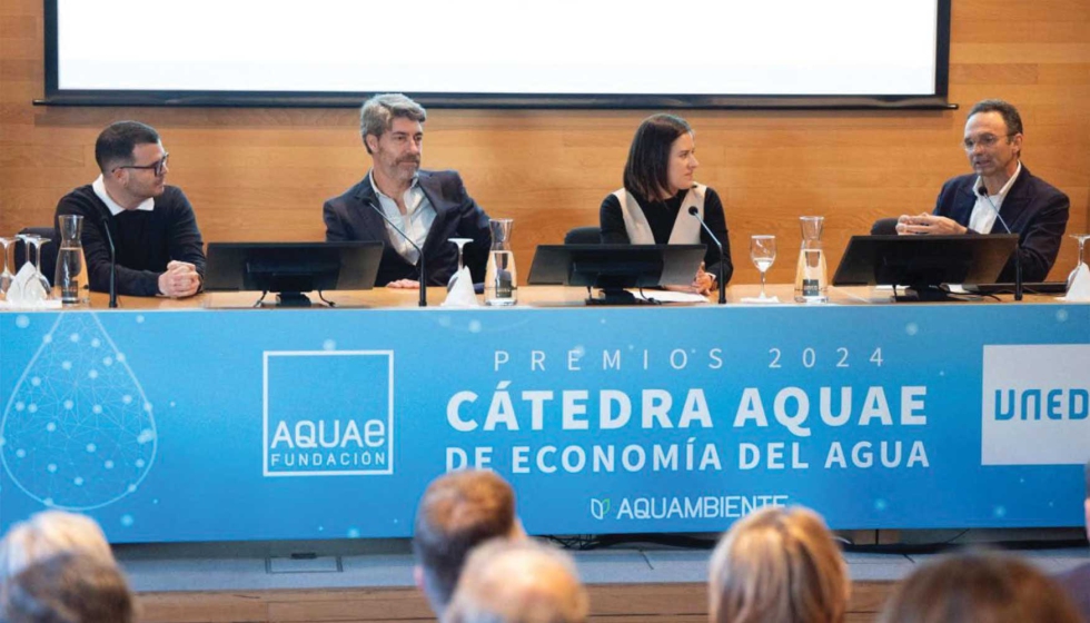 Eric Santos, Cetaqua; Pedro Cortias, UNED; Amelia Canosa, Aquambiente e Ignacio Casals, Aguas de Alicante...