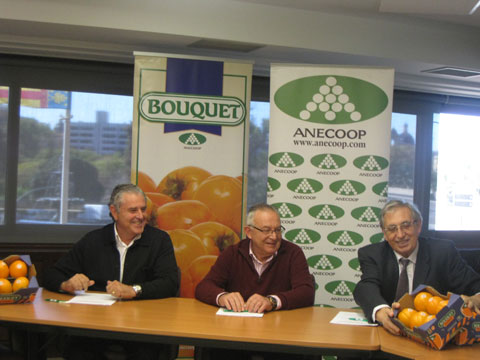 Firma del convenio entre Anecoop y el IVIA