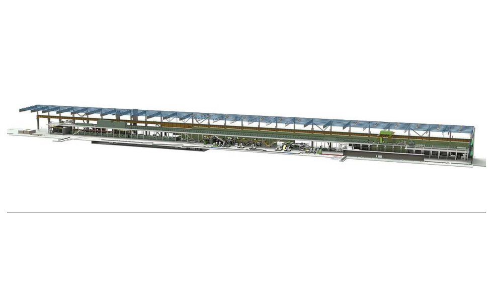 Modelo en 3D de la nueva lnea de recocido y aislamiento para la produccin de acero de grano no orientado (NGO) en la planta de thyssenkrupp Steel...