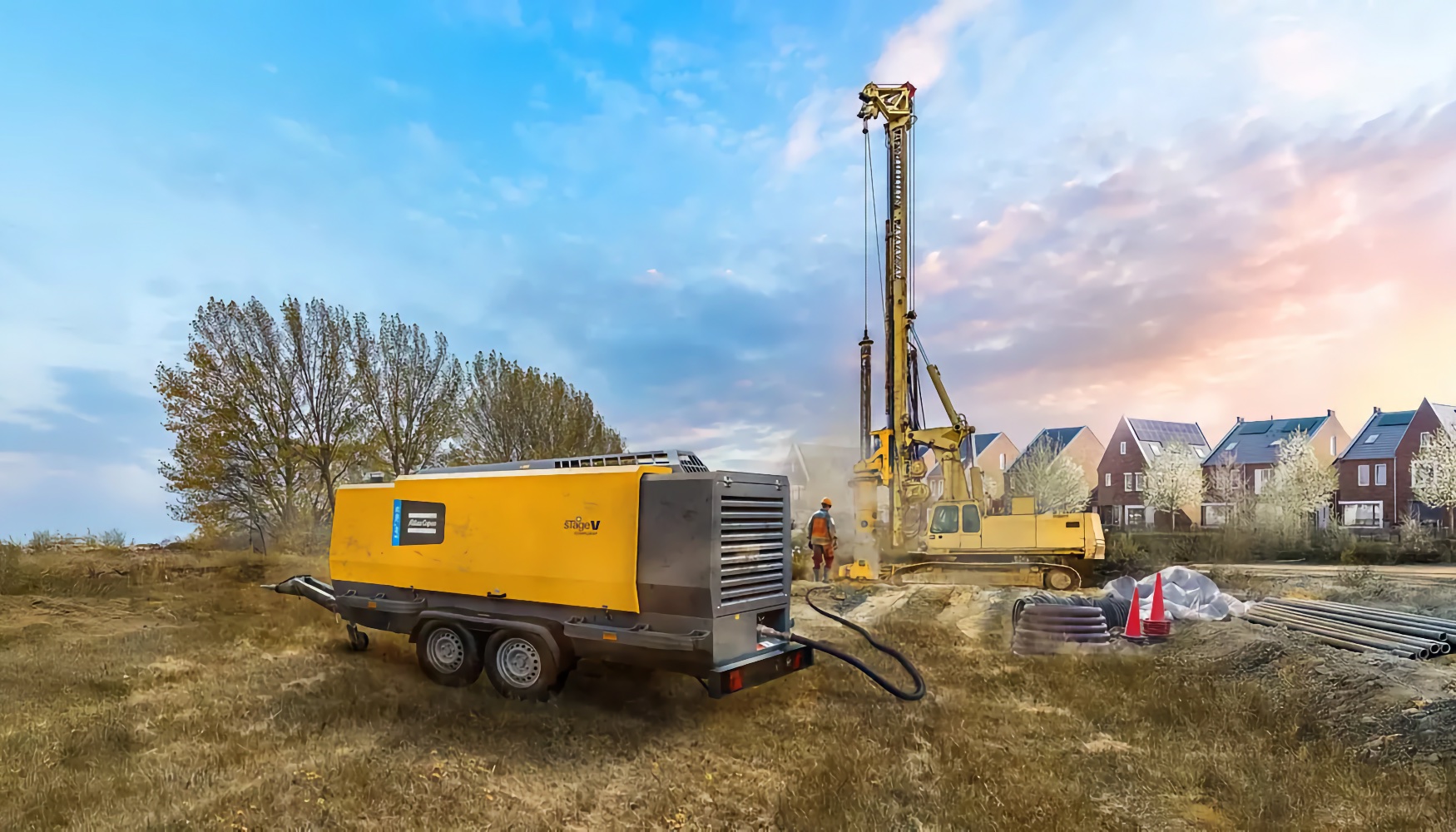 Atlas Copco ofrece soluciones avanzadas de aire comprimido para trabajos de perforacin geotrmica