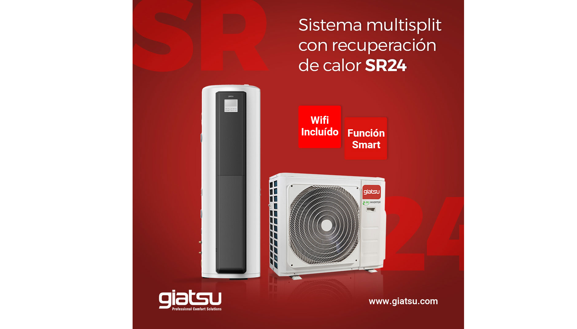 Gracias a la conectividad wifi y al control digital del SR24, los usuarios pueden programar y gestionar el sistema de manera remota...