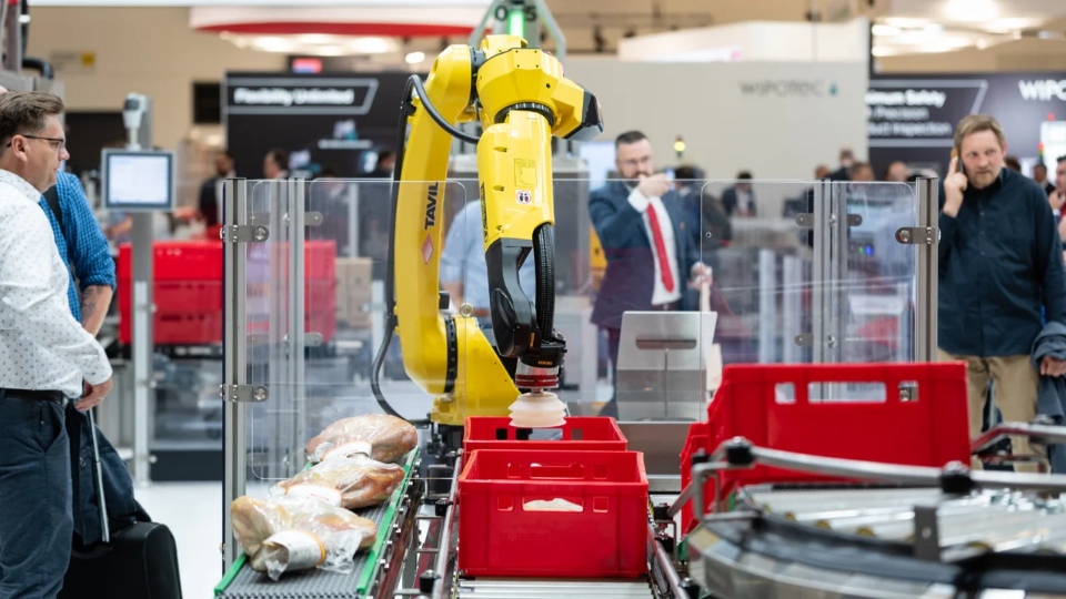 Graas  IA, os robots industriais podem operar com maior autonomia e agilidade. (Fonte: Messe Frankfurt)