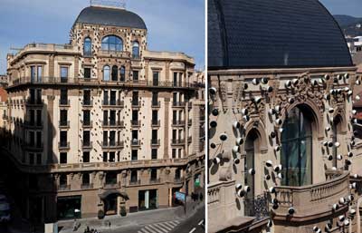 El edificio donde se encuentra el hotel Ohla, en Barcelona, data de los aos 20. Fotos: Wenzel