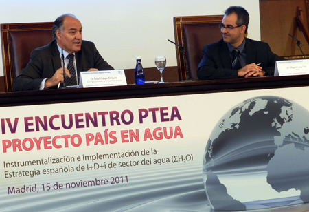 De izquierda a derecha: ngel Cajigas, vicepresidente internacional de Ptea, y Miquel Coma, presidente de PTEA