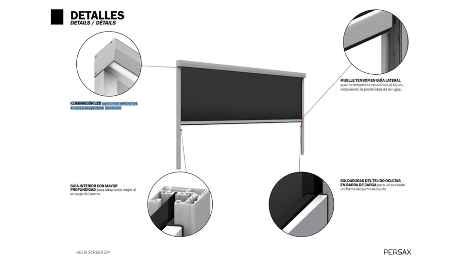 Detalles de Helia Screen Zip