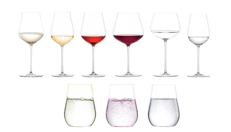 Gama de la serie Gourmet de Zwiesel Glas. De izq. a dcha...