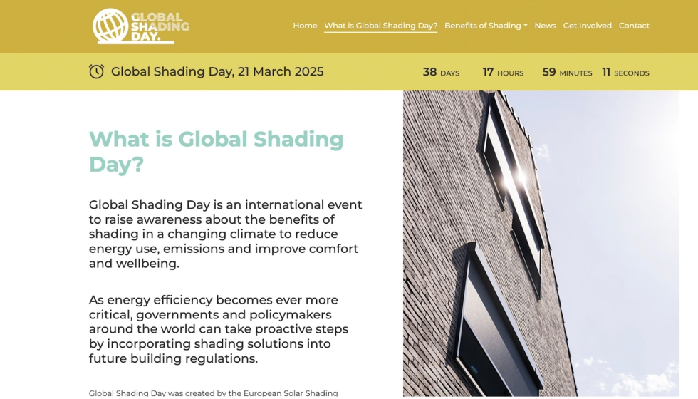 La nueva web www.globalshadingday.comofrece informacin sobre la iniciativa del Global Shading Day