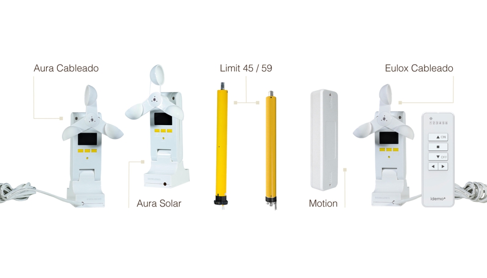 Diferentes dispositivos de Idemo Motors para la automatizacin de la proteccin solar