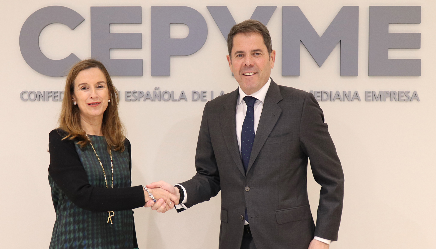 Rosa Trigo, consejera delegada de Ecoembes, y Gerardo Cuerva, presidente de Cepyme