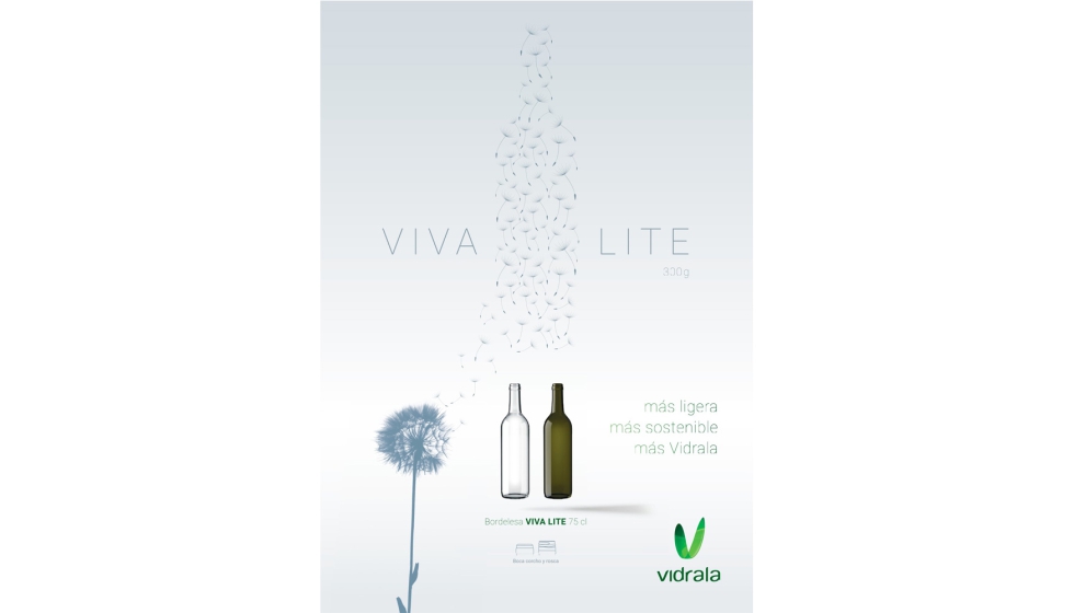 La nueva BD VIVA LITE con una capacidad de 75 cl, reduce su peso hasta los 300 gramos y mantiene la forma y resistencia de la botella predecesora...