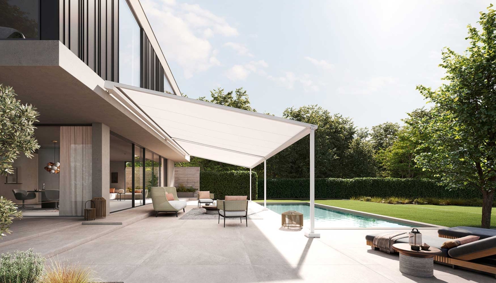 As prgulas markilux proporcionam grandes reas de sombra nos terraos das casas, protegendo os seus habitantes dos raios solares. Foto: markilux...