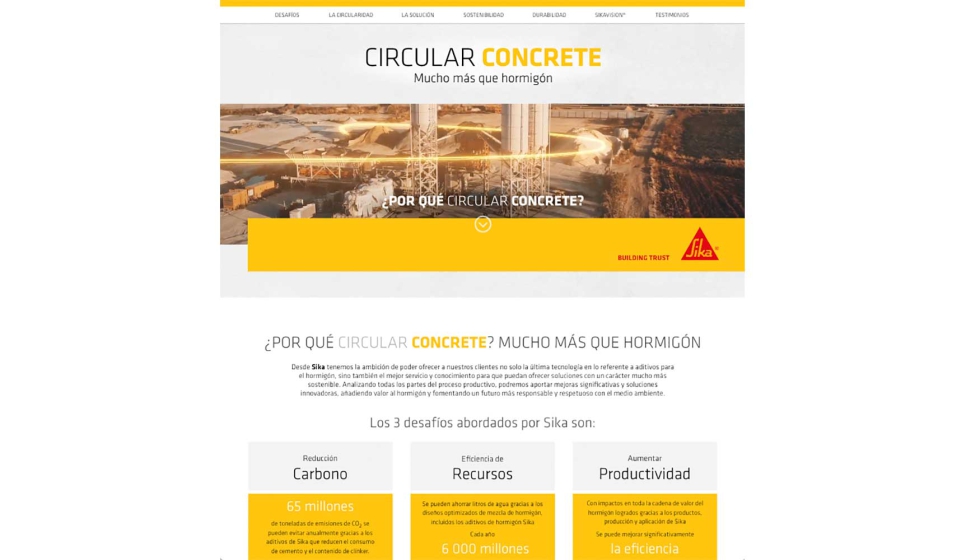 Microsite interactivo de la campaa Circular Concrete. Mucho ms que hormign