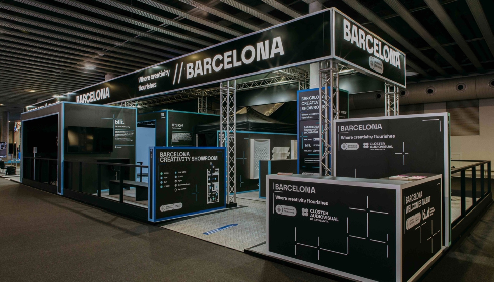 Imagen del stand de Barcelona Activa que 118 Studio ha diseado para ISE 2025. Foto: Kioto Studio