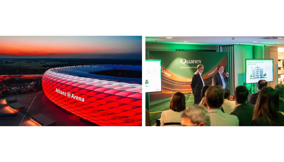 A Quanex organizou uma visita exclusiva ao Allianza Arena em Munique para os seus clientes internacionais