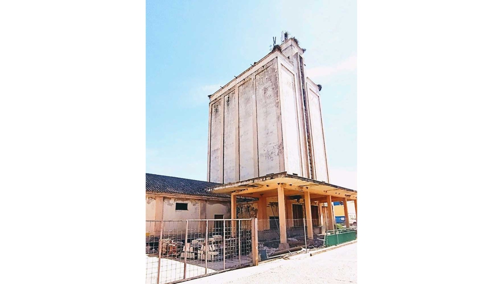 Vista del Silo de Santa Amalia antes de su rehabilitacin