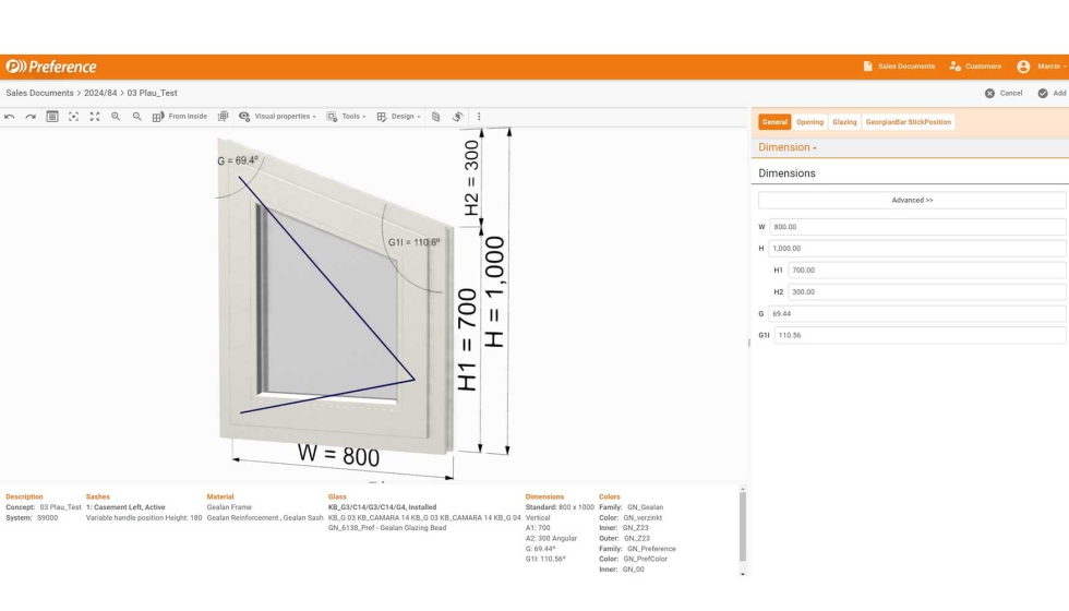 El configurador de productos en lnea PrefWeb, de Preference, facilita la cotizacin y gestin de ventas productos en PVC, aluminio y madera...