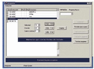 Figure 4: Sample of programming screen. interactive