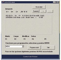 Figure 5: Module for remote control of the robot