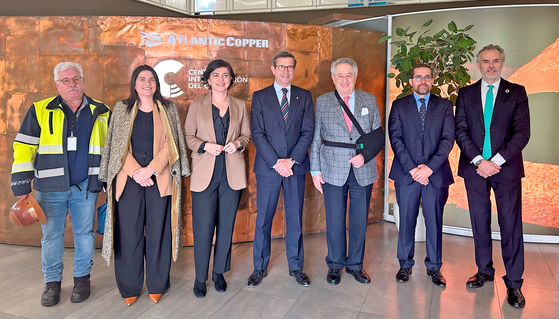 Visita del consejero de Industria, Energa y Minas de la Junta de Andaluca, Jorge Paradela,a las instalaciones de Atlantic Copper en Huelva...