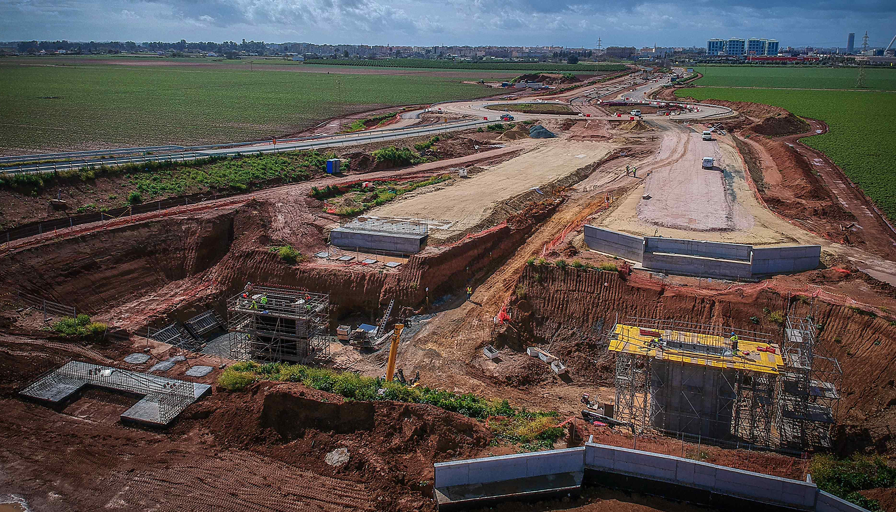 Obras de Lantania en el ramal tcnico de la Lnea 3 del Metro de Sevilla