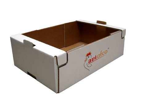 Caja AviAFCO, un envase sostenible para el transporte de pollos enteros