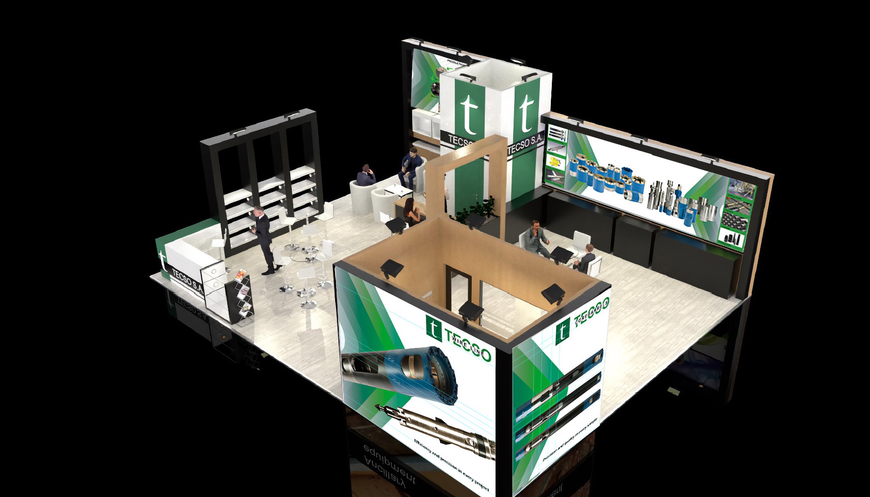 Recreacin del stand de Tecso en Bauma 2025