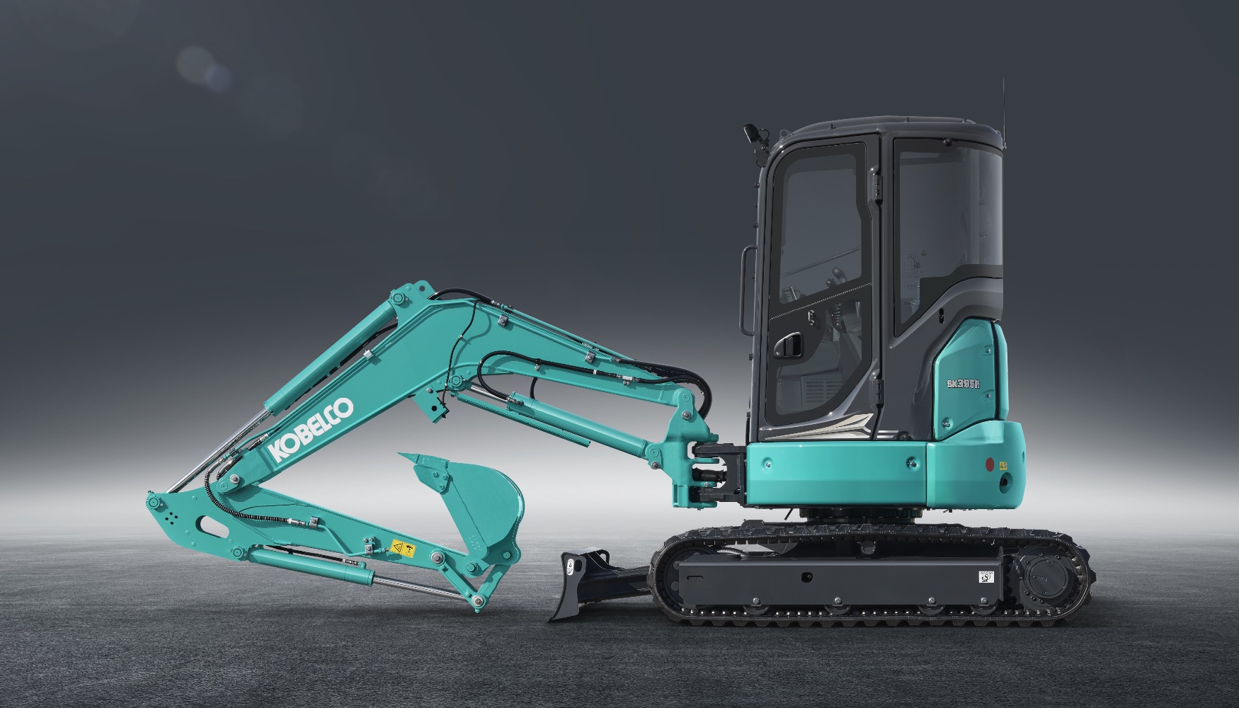 Miniexcavadora SK39SR-7, una de las novedades que podrn ver en directo los asistentes al stand de Kobelco en Bauma 2025...