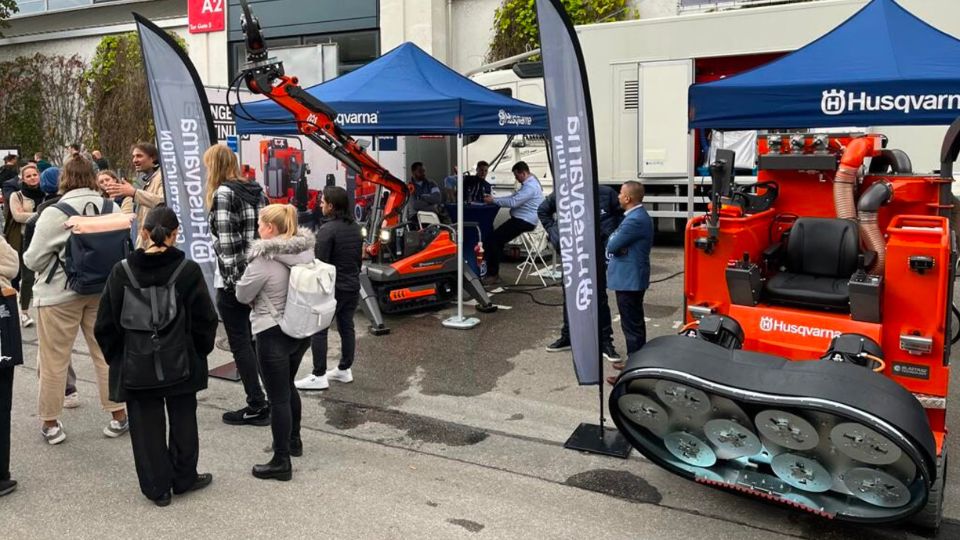 O stand exterior da Husqvarna Construction na Bauma 2025