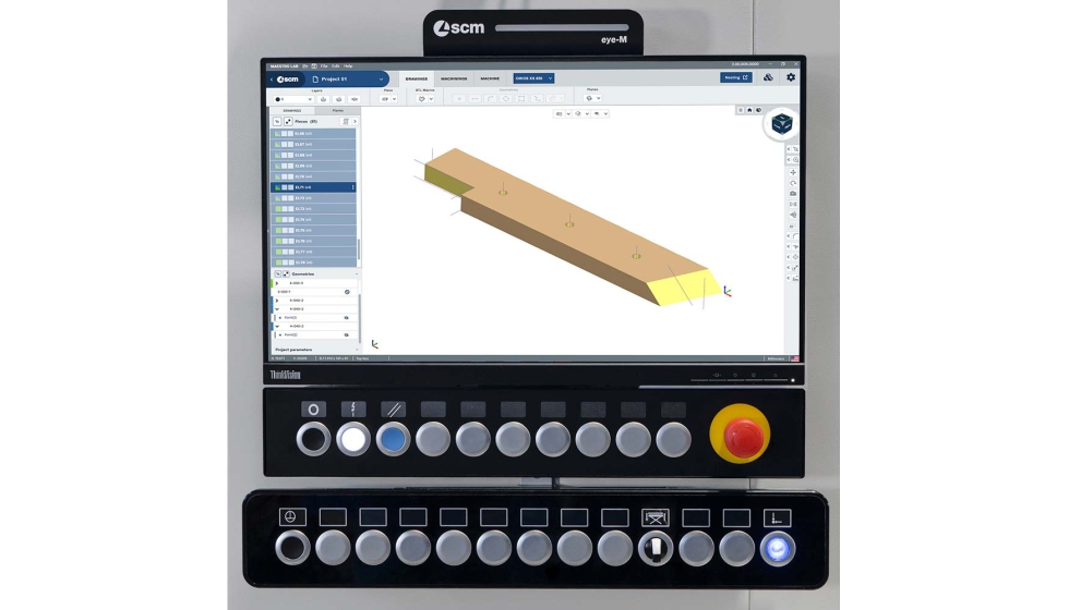 El software SCM Maestro Lab Beam&Wall est dedicado a todos los centros de mecanizado CNC Area y Oikos