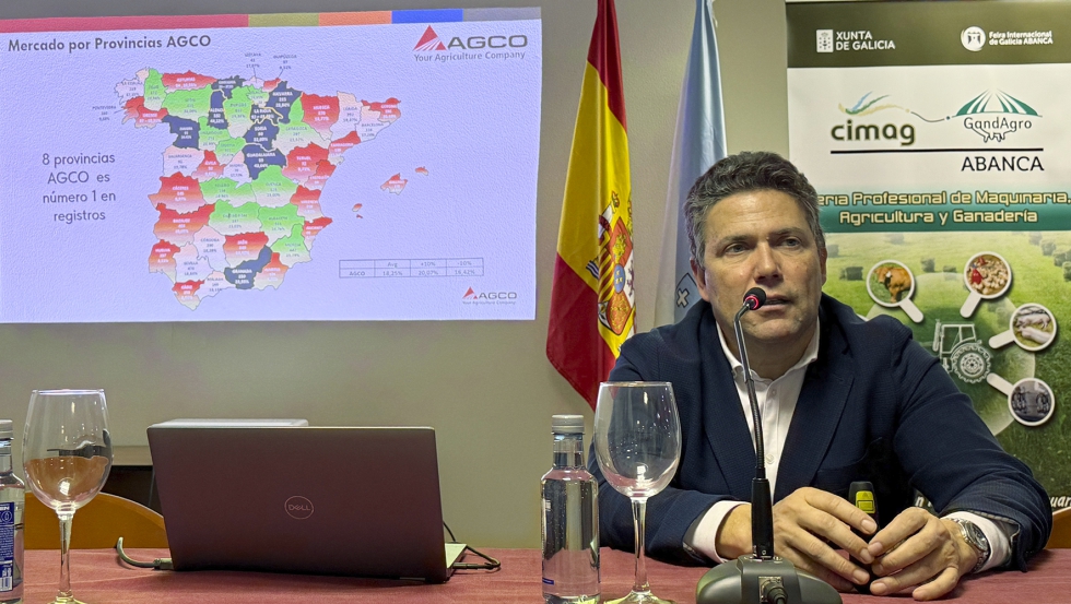 Javier Seisdedos, durante la conferencia de prensa celebrada el 20 de febrero en CIMAG Gandagro 2025