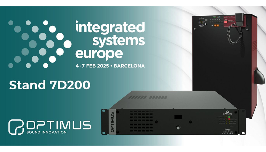 Optimus ha presentado en ISE 2025 sus soluciones ms avanzadas en megafona, alarma por voz e intercomunicacin...