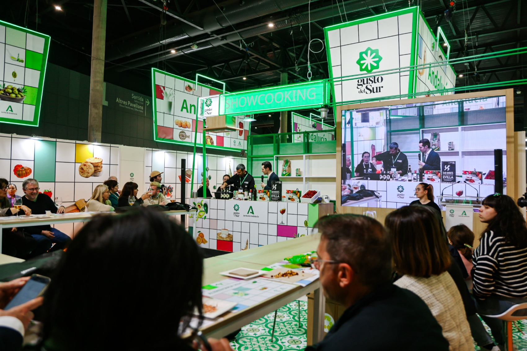 Stand de la Consejera de Agricultura, Pesca, Agua y Desarrollo Rural de Andaluca, en Fruit Attraction 2024, donde se promocion 'Gusto del Sur'...