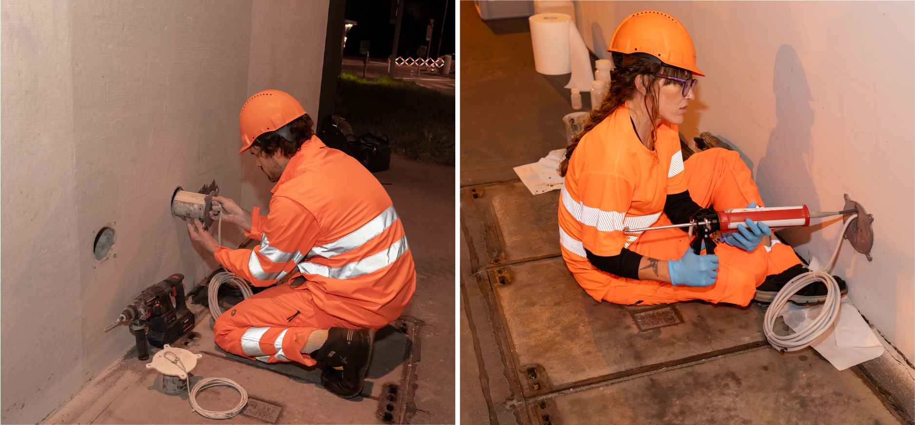 Figura 4. Instalacin de los sensores de DuraMon para la monitorizacin del deterioro de la estructura