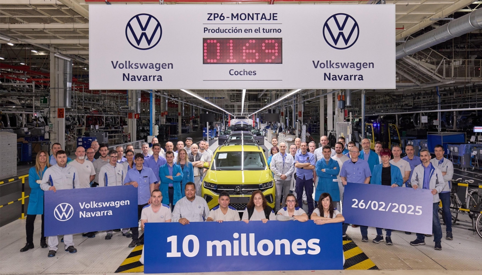 Se trata de un Volkswagen T-Cross Sport de color amarillo chilln y motor 1.0 TFSI de 115 CV, salido de la fbrica navarra con destino a Suecia...