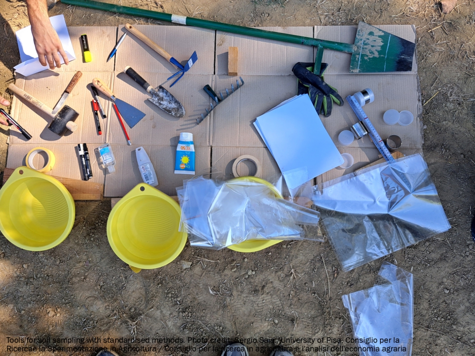 Herramientas para el muestreo del suelo con m�todos estandarizados